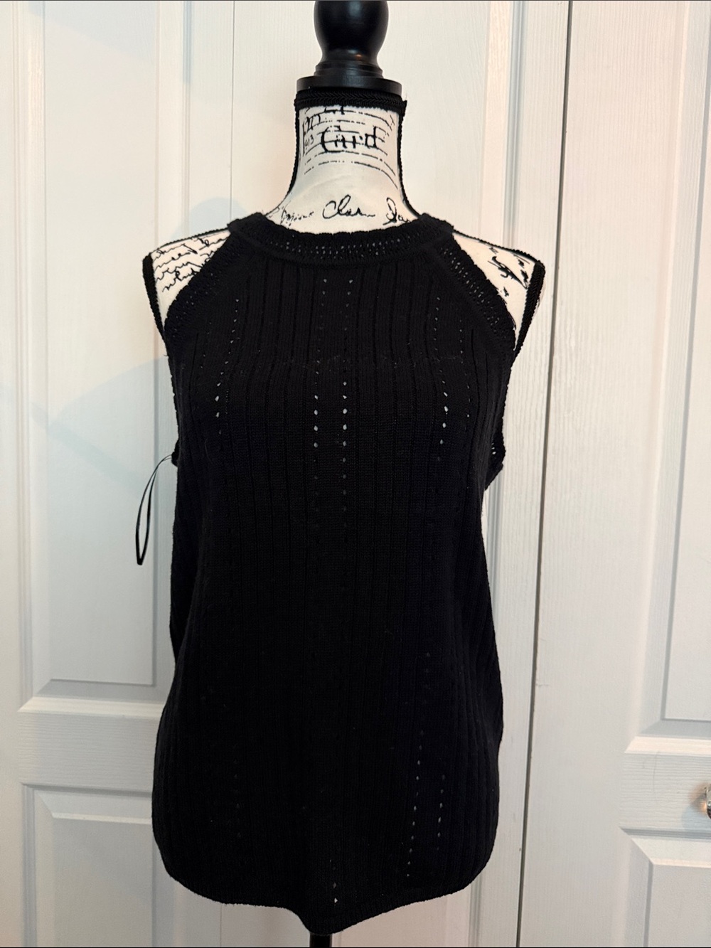 Lucky Brand Black Sleeveless Knit Tank Top
